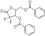 structure of CAS# 122111-01-7, 2-脱氧-2,2-二氟戊呋喃糖-1-酮 3,5-二安息香酸盐