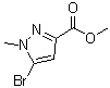 structure of CAS# 1222174-92-6, 5-溴-1-甲基-1H-吡唑-3-羧酸甲酯