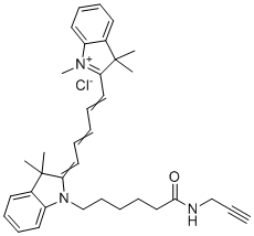 structure of CAS# 1223357-57-0, Cyanine5 alkyne
