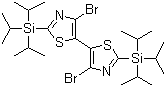 structure of CAS# 1223559-98-5, 4,4'-Dibromo-2,2'-bis(triisopropylsilyl)-5,5'-bithiazole