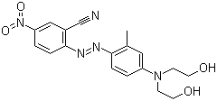 CAS # 12236-25-8, Disperse Violet 33, 2-[[4-[Bis(2-hydroxyethyl)amino]-2-methylphenyl]azo]-5-nitrobenzonitrile