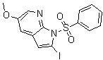 structure of CAS# 1227267-13-1, 2-碘-5-甲氧基-1-(苯磺酰基)-1H-吡咯并[2,3-b]吡啶