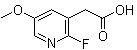structure of CAS# 1227564-07-9, 2-氟-5-甲氧基-3-吡啶乙酸