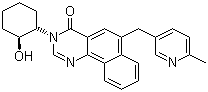 structure of CAS# 1227923-29-6, 3-[(1S,2S)-2-Hydroxycyclohexyl]-6-[(6-methyl-3-pyridinyl)methyl]benzo[h]quinazolin-4(3H)-one