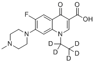 structure of CAS# 1228182-51-1, 培氟沙星-d5