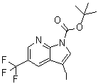 structure of CAS# 1228183-72-9, 3-碘-5-(三氟甲基)-1H-吡咯并[2,3-b]吡啶-1-羧酸叔丁酯