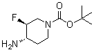 CAS 登录号：1228185-45-2, (3S,4S)-4-氨基-3-氟-1-哌啶羧酸叔丁酯