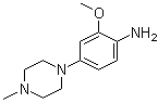 structure of CAS# 122833-04-9, 2-甲氧基-4-(4-甲基哌嗪-1-基)苯胺