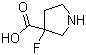 structure of CAS# 1228634-93-2, 3-Fluoro-3-pyrrolidinecarboxylic acid
