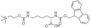 CAS 登录号：122903-68-8, N2-[(9H-芴-9-基甲氧基)羰基]-N6-[[2-(三甲基硅烷基)乙氧基]羰基]-L-赖氨酸