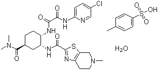 structure of CAS# 1229194-11-9, Edoxaban p-toluenesulfonate monohydrate