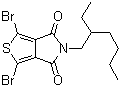 structure of CAS# 1231160-83-0, 1,3-Dibromo-5-(2-ethylhexyl)-4H-thieno[3,4-c]pyrrole-4,6(5H)-dione