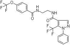 CAS 登录号：1231243-90-5, 1-苯基-N-[2-[[4-(三氟甲氧基)苯甲酰]氨基]乙基]-5-(三氟甲基)-1H-吡唑-4-甲酰胺