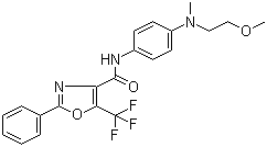 CAS # 1231243-91-6, N-[4-[(2-Methoxyethyl)methylamino]phenyl]-2-phenyl-5-(trifluoromethyl)-4-oxazolecarboxamide