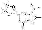structure of CAS# 1231930-37-2, 4-氟-2-甲基-1-异丙基-6-(4,4,5,5-四甲基-1,3,2-二氧杂环戊硼烷-2-基)-1H-苯并咪唑