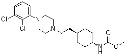 CAS 登录号：1231947-89-9, 反式-N-[4-[2-[4-(2,3-二氯苯基)哌嗪-1-基]乙基]环己基]氨基甲酸甲酯
