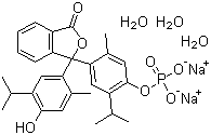 structure of CAS# 123359-43-3, 百里酚酞单磷酸二钠盐三水合物