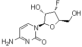 structure of CAS# 123402-20-0, 3'-脱氧-3'-氟胞苷