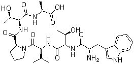 CAS 登录号：123402-49-3, L-色氨酰-L-苏氨酰-L-缬氨酰-L-脯氨酰-L-苏氨酰-L-丙氨酸