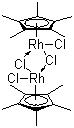 structure of CAS# 12354-85-7, Bis[(pentamethylcyclopentadienyl)dichloro-rhodium]