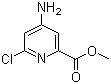 structure of CAS# 1235475-17-8, 4-氨基-6-氯吡啶-2-羧酸甲酯