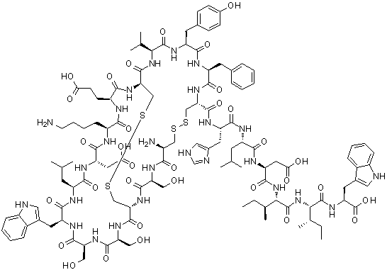 structure of CAS# 123562-20-9, Human endothelin-2