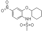 structure of CAS# 123653-11-2, N-[2-(Cyclohexyloxy)-4-nitrophenyl]methanesulfonamide