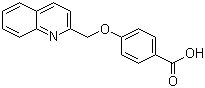 CAS # 123724-16-3, 4-(2-Quinolinylmethoxy)benzoic acid, p-(2-Quinolinylmethoxy)benzoic acid