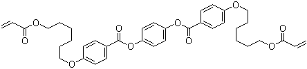 structure of CAS# 123864-17-5, 1,4-Phenylene bis[4-[6-(acryloyloxy)hexyloxy]benzoate]