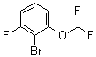 structure of CAS# 1239492-22-8, 2-Bromo-1-(difluoromethoxy)-3-fluorobenzene