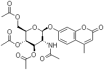 CAS # 124167-45-9, 4-Methylumbelliferyl 2-acetamido-3,4,6-tri-O-acetyl-2-deoxy-beta-D-glucopyranoside