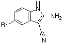 CAS 登录号：1242140-64-2, 2-氨基-5-溴-1H-吲哚-3-甲腈