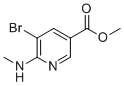 structure of CAS# 1244016-90-7, Methyl 5-bromo-6-(methylamino)pyridine-3-carboxylate