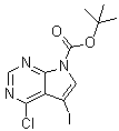 structure of CAS# 1244855-76-2, 4-氯-5-碘-7H-吡咯并[2,3-d]嘧啶-7-羧酸叔丁酯