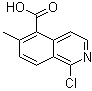 structure of CAS# 1245643-02-0, 1-氯-6-甲基-5-异喹啉羧酸