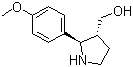 structure of CAS# 1245648-74-1, (2R,3R)-rel-2-(4-Methoxyphenyl)-3-pyrrolidinemethanol