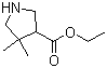 CAS # 1245649-01-7, 4,4-Dimethyl-3-pyrrolidinecarboxylic acid ethyl ester