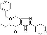 CAS 登录号：1245649-48-2, 4-(苄氧基甲基)-2-(四氢-2H-吡喃-4-基)-1H-咪唑-5-羧酸乙酯
