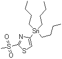structure of CAS# 1245816-14-1, 2-(甲基磺酰基)-4-(三正丁基锡烷基)噻唑