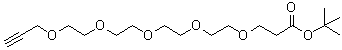 CAS # 1245823-50-0, 4,7,10,13,16-Pentaoxanonadec-18-ynoic acid 1,1-dimethylethyl ester, tert-Butyl 3-[2-[2-[2-[2-[(Prop-2-ynyl)oxy]ethoxy]ethoxy]ethoxy]ethoxy]propanoate