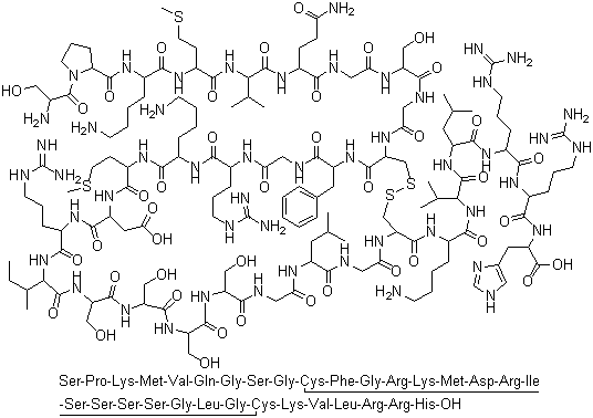 structure of CAS# 124584-08-3, Nesiritide