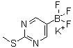 structure of CAS# 1245906-73-3, 三氟(5-(甲硫基)嘧啶-2-基)硼酸钾