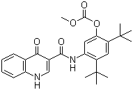 structure of CAS# 1246213-45-5, Carbonic acid 5-[[(1,4-dihydro-4-oxo-3-quinolinyl)carbonyl]amino]-2,4-bis(1,1-dimethylethyl)phenyl methyl ester
