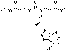 structure of CAS# 1246812-43-0, 5-[[(1R)-2-(6-氨基-9H-嘌呤-9-基)-1-甲基乙氧基]甲基]-2,4,6,8-四氧杂-5-磷杂壬二酸 1-甲基 9-异丙基酯  5-氧化物