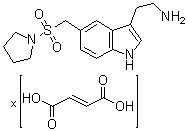 structure of CAS# 1246860-65-0, 5-[(1-Pyrrolidinylsulfonyl)methyl]-1H-indole-3-ethanamine (2E)-2-butenedioate (1:?)