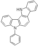 structure of CAS# 1247053-55-9, 5,12-Dihydro-5-phenylindolo[3,2-a]carbazole