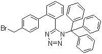 structure of CAS# 124750-51-2, 5-(4'-Bromomethyl-1,1'-biphenyl-2-yl)-1-triphenylmethyl-1H-tetrazole