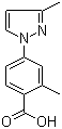 structure of CAS# 1248790-09-1, 2-甲基-4-(3-甲基-1H-吡唑-1-基)苯甲酸