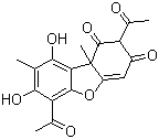 structure of CAS# 125-46-2, Usnic acid