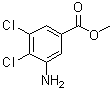 structure of CAS# 1250663-38-7, 3-Amino-4,5-dichlorobenzoic acid methyl ester
